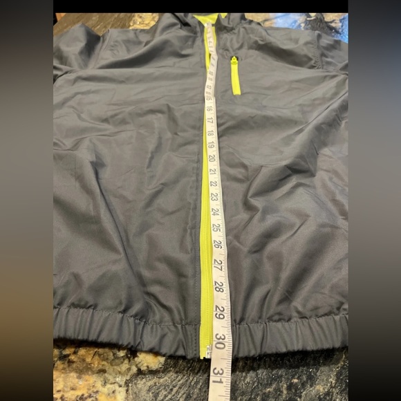 Etnies Zip up Windbreaker MINETT Jacket Gray Neon Yellow Pockets Skateboard mens - Picture 7 of 13